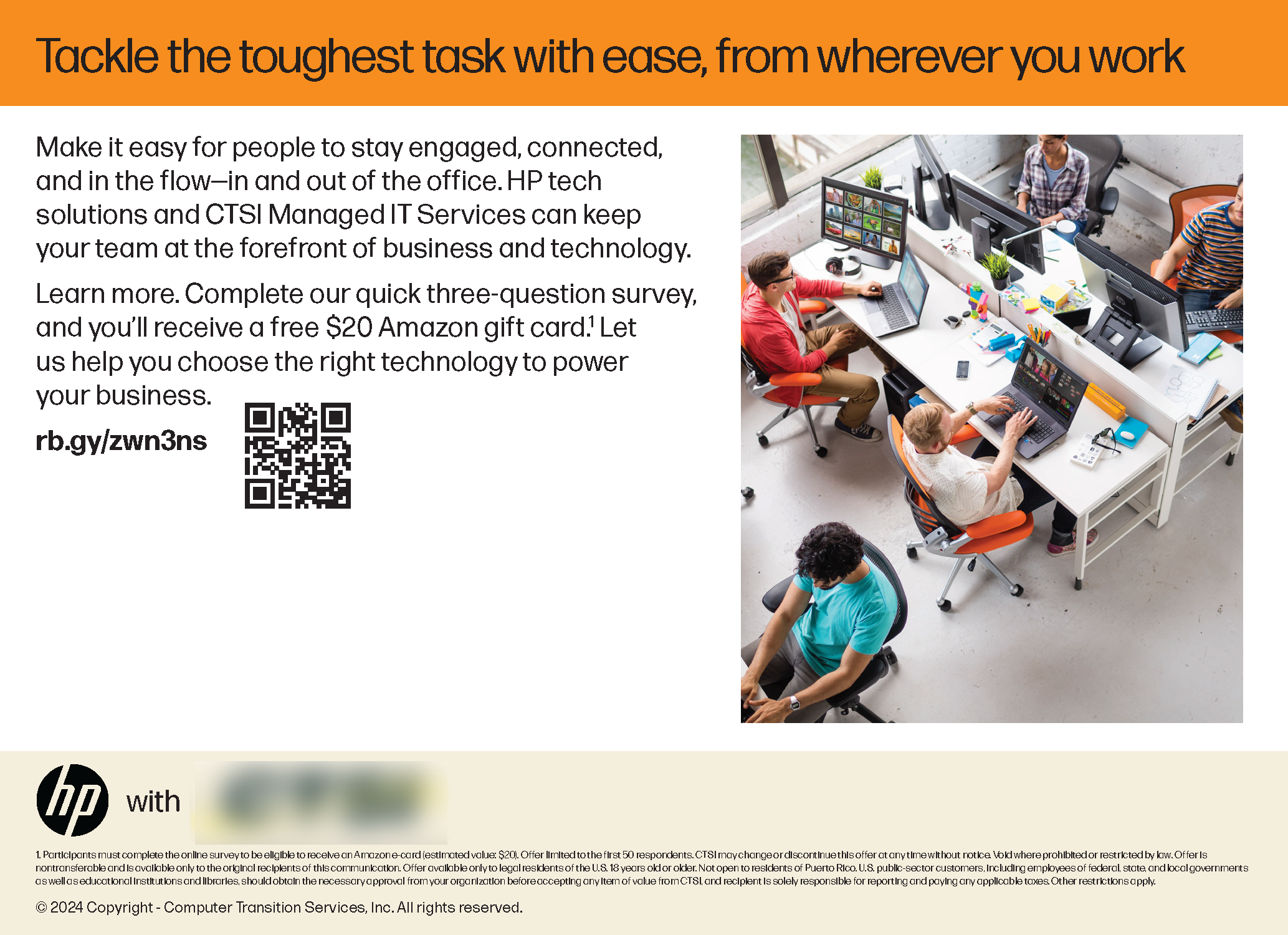 HP video mailer - page 4. Title: Tackle the toughest task with ease, from wherever you work.